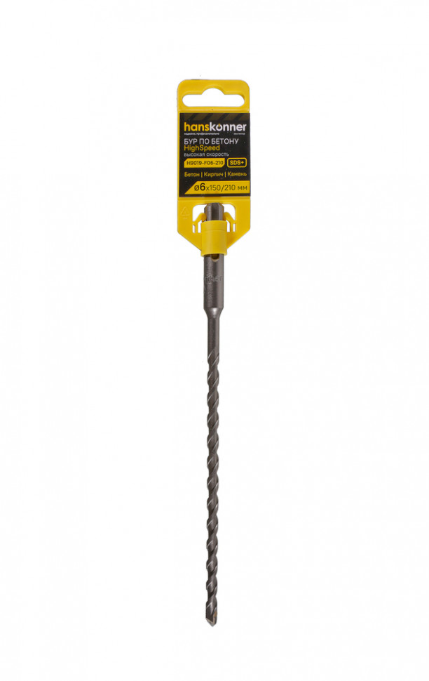 Бур SDS+ 06х210 HIGH SPEED плоский резец U спираль Hanskonner в Ростове-на-Дону в Ростове-на-Дону