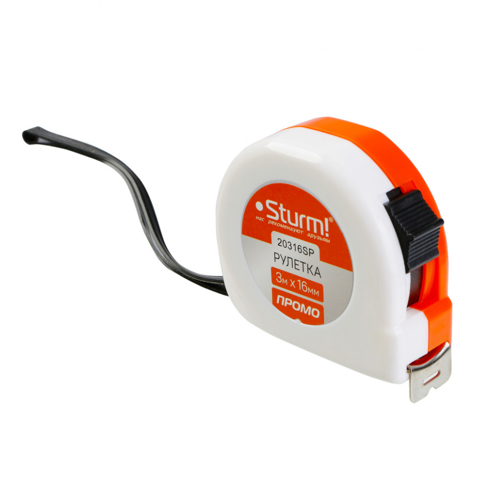 Рулетка 3х16мм, пластиковый корпус, Sturm! в Ростове-на-Дону в Ростове-на-Дону