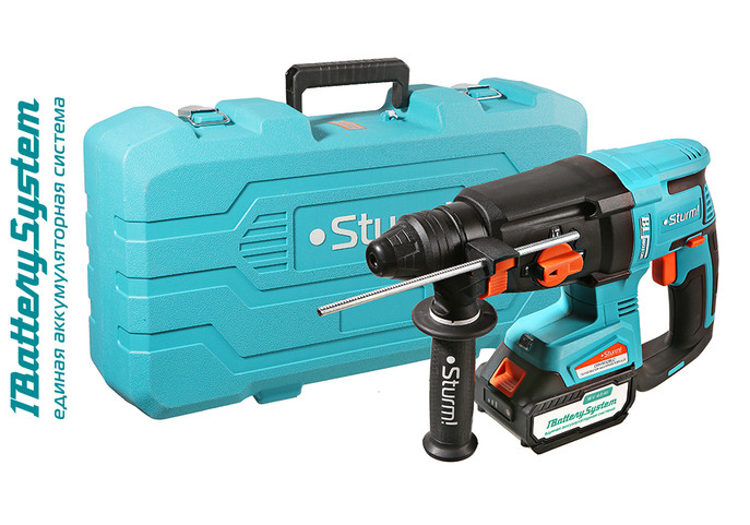 Аккумуляторный перфоратор Sturm! CRH1832BLC 1BatterySystem