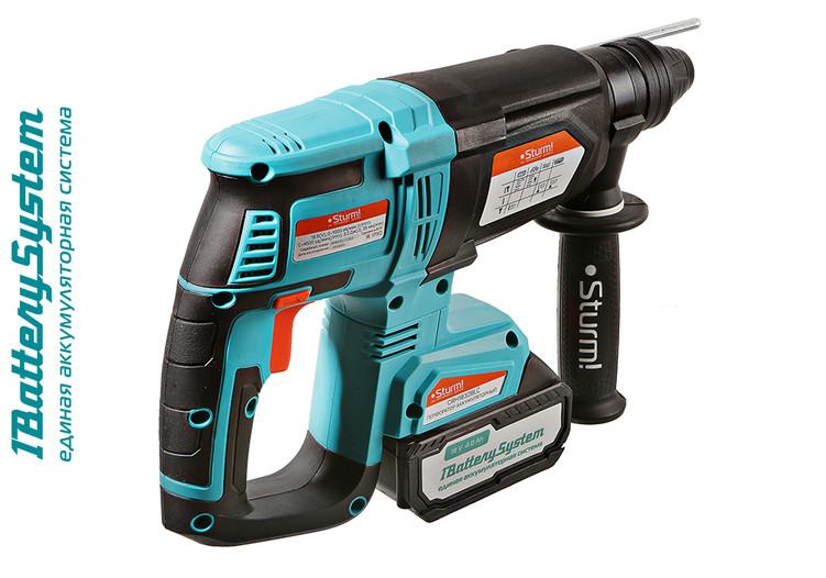 Аккумуляторный перфоратор Sturm! CRH1832BLC 1BatterySystem