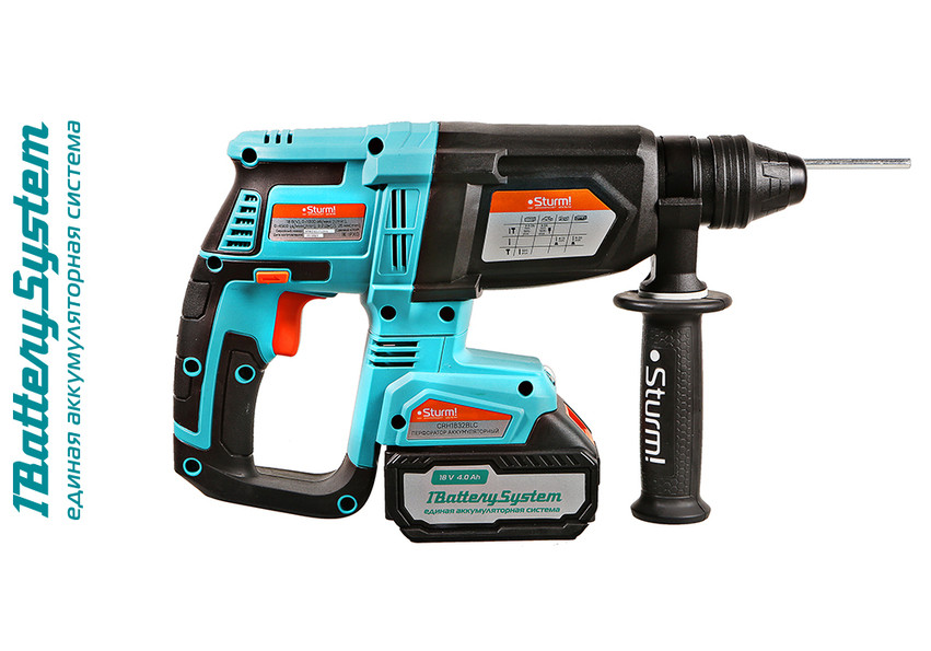 Аккумуляторный перфоратор Sturm! CRH1832BLC 1BatterySystem