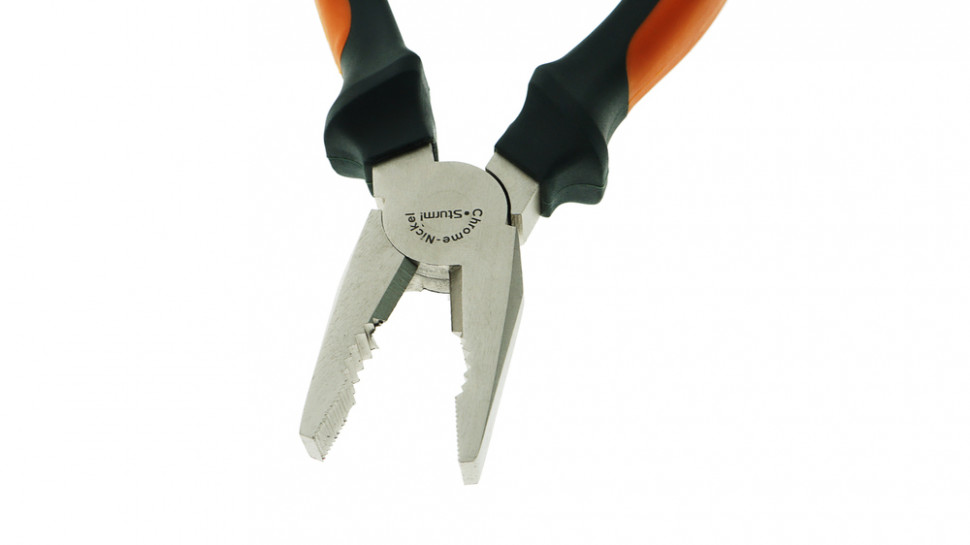 Пассатижи, 180мм, TPR рукоятки, никелированные, Sturm!