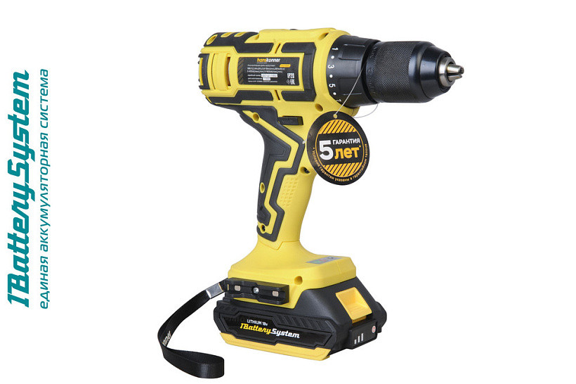 Аккумуляторный шуруповерт Hanskonner HCD1855R 1BatterySystem в Ростове-на-Дону в Ростове-на-Дону