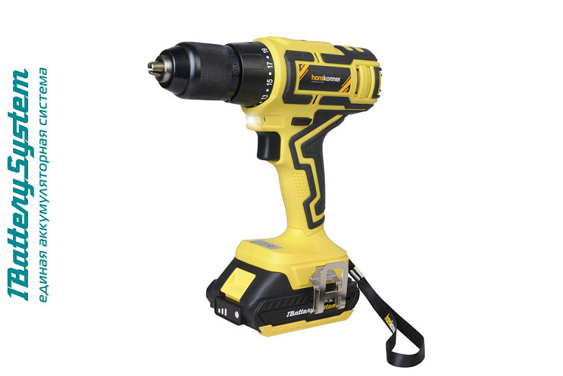 Аккумуляторный шуруповерт Hanskonner HCD1855R 1BatterySystem в Ростове-на-Дону в Ростове-на-Дону
