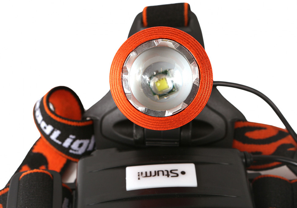 Фонарь налобный аккумуляторный 200лм, T6 светодиод, зум, 3 режима, Sturm! в Ростове-на-Дону в Ростове-на-Дону