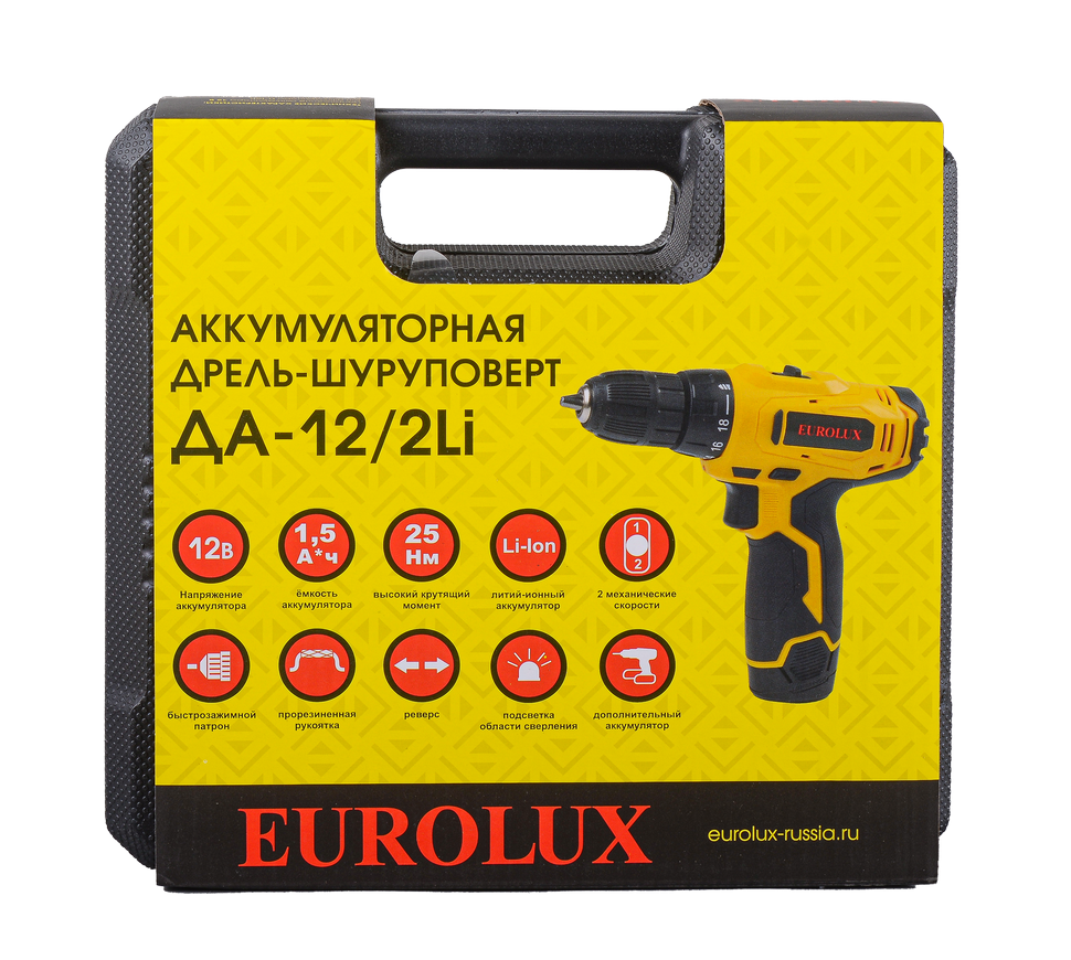Дрель-шуруповерт Eurolux ДА-12/2Li в Ростове-на-Дону в Ростове-на-Дону