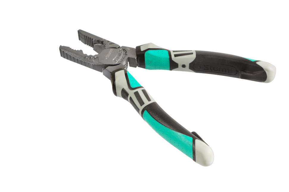 Пассатижи, 180мм, эксцентр. шарнир,  CrV сталь, TPE рукоятки, тефлон, Sturm!