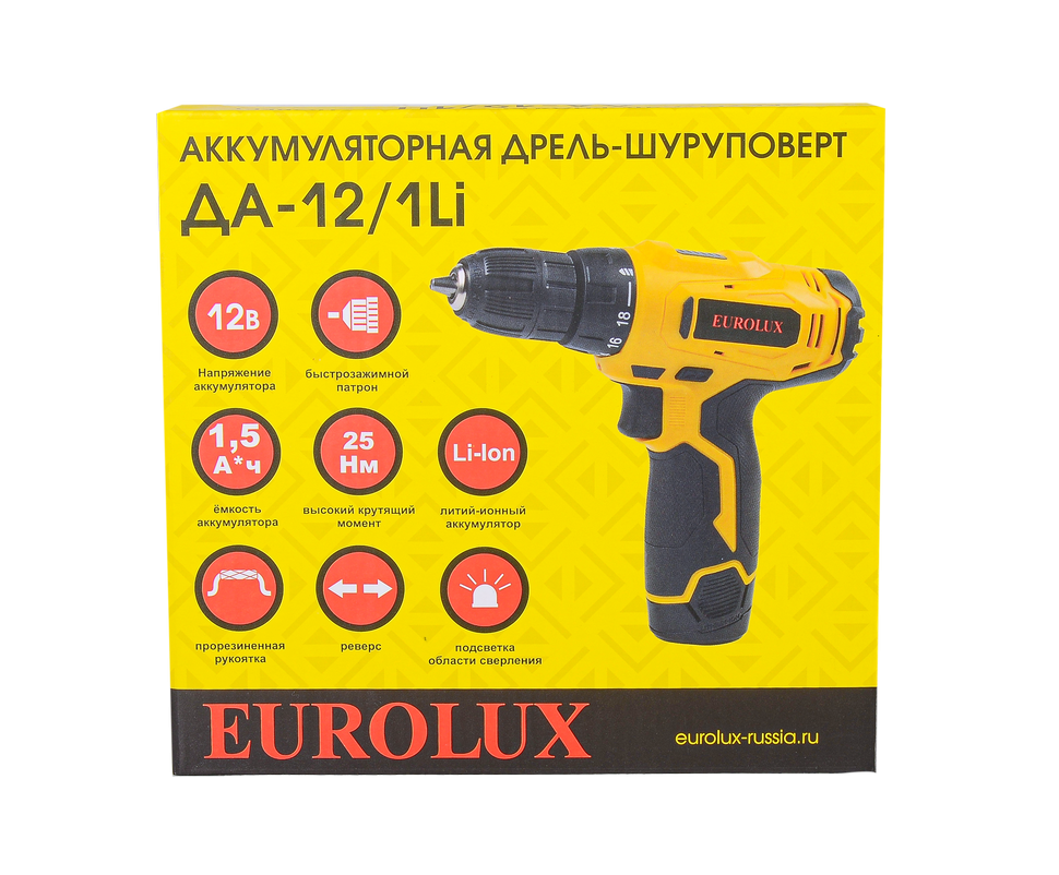 Дрель-шуруповерт Eurolux ДА-12/1Li в Ростове-на-Дону в Ростове-на-Дону