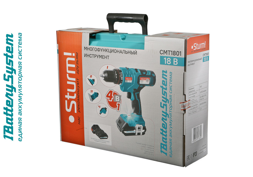 Аккумуляторный шуруповерт-мультитул 4в1 Sturm! CMT1801 1BatterySystem в Ростове-на-Дону в Ростове-на-Дону