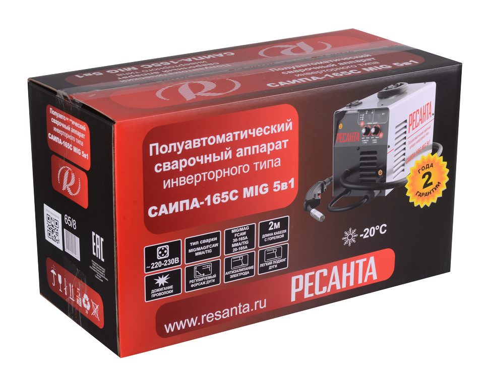 Сварочный полуавтомат Ресанта САИПА-165С (MIG/MAG)