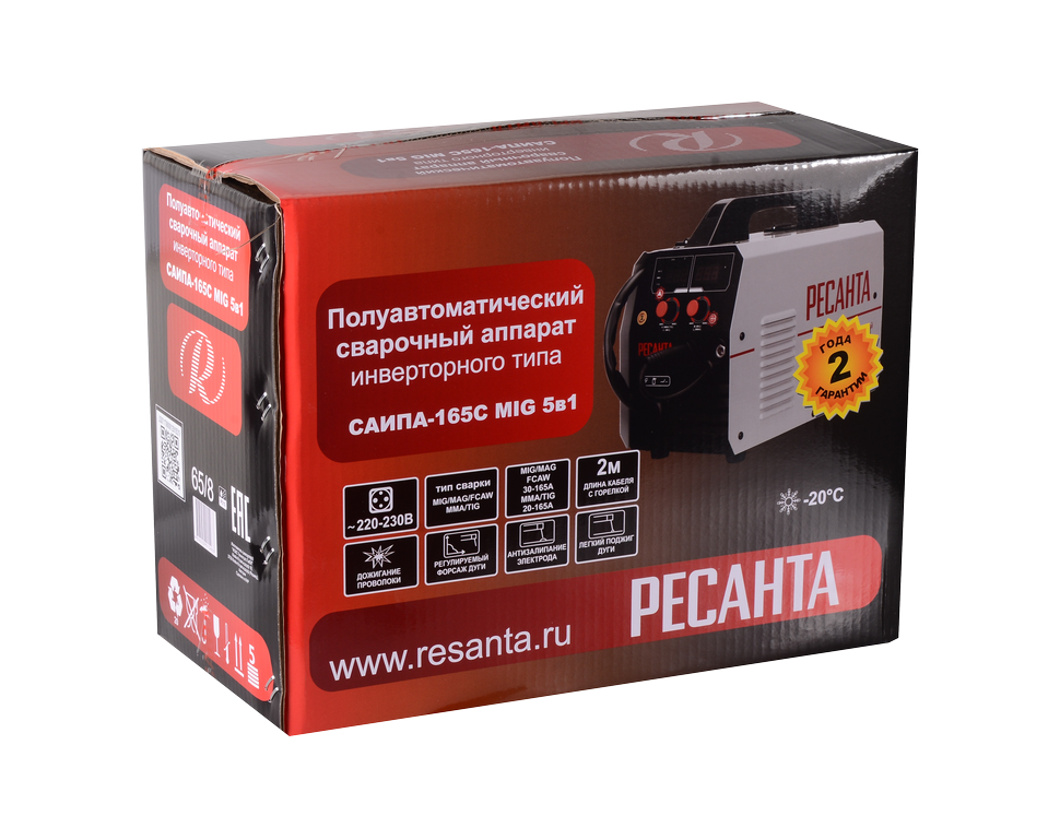 Сварочный полуавтомат Ресанта САИПА-165С (MIG/MAG)