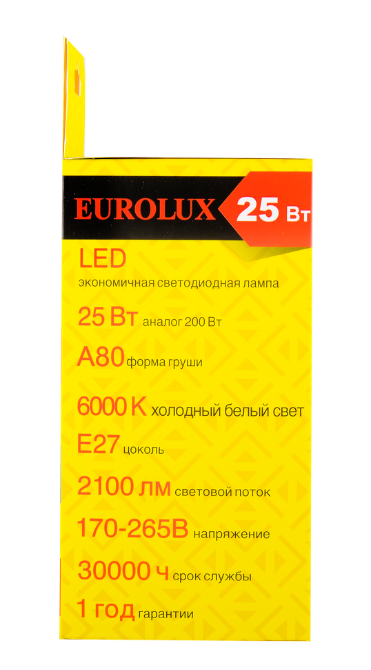 Лампа светодиодная Eurolux LL-E-A80-25W-230-6K-E27 в Ростове-на-Дону в Ростове-на-Дону