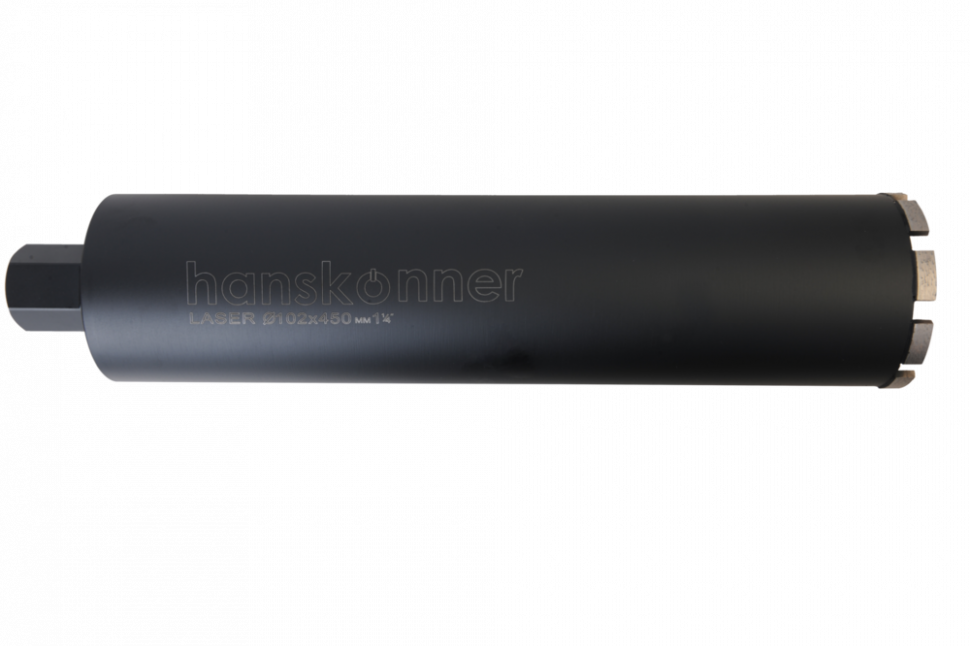 Коронка алмазная LASER по железобетону 102 мм, 1 1/4&ampquot , L=450мм, Hanskonner