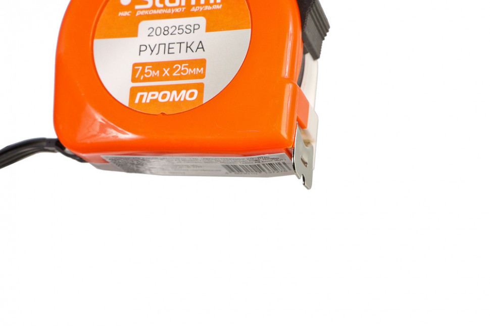 Рулетка 7,5х25мм, пластиковый корпус, Sturm!