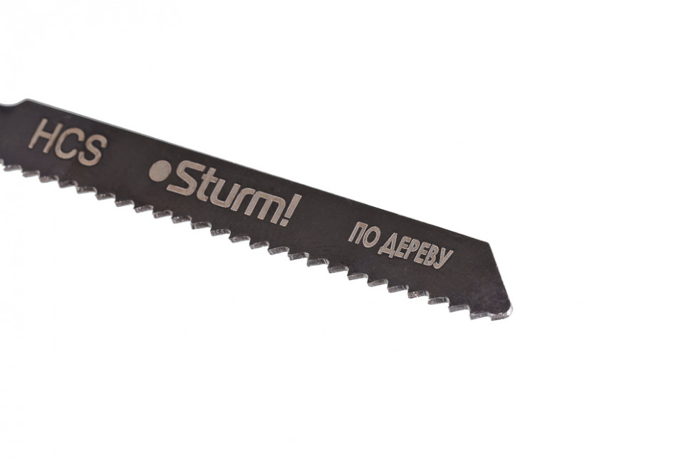Пилки для лобзика по дереву T119B, 5 шт, 76х51мм, шаг зуба 2 мм, быстрый прямой рез, HCS, Sturm!