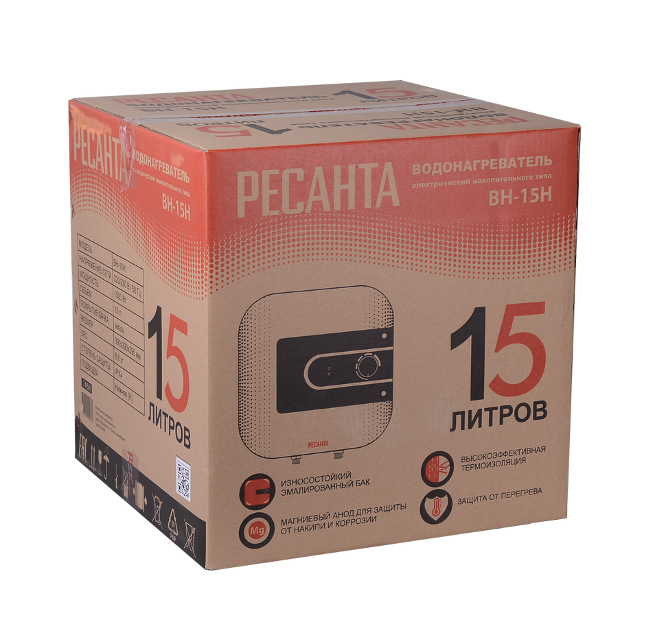 Водонагреватель накопительный ВН-15Н Ресанта