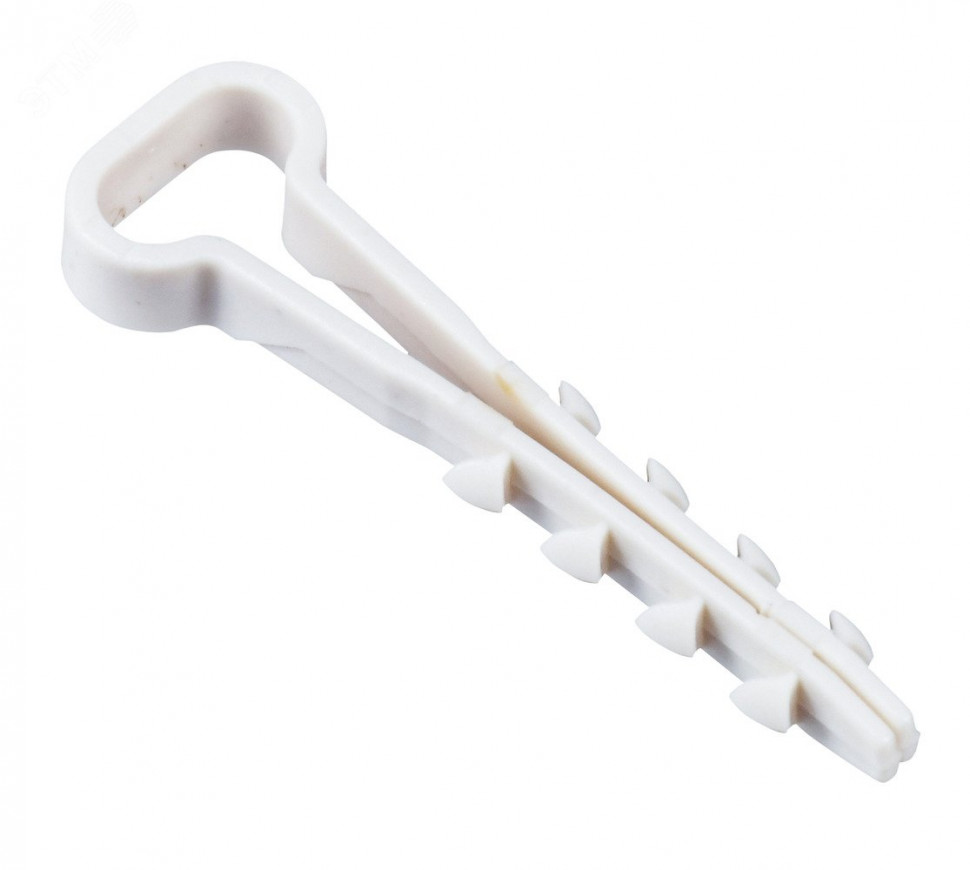 Дюбель-хомут для плоского кабеля 5-10мм бел. (уп.100шт) в Ростове-на-Дону в Ростове-на-Дону