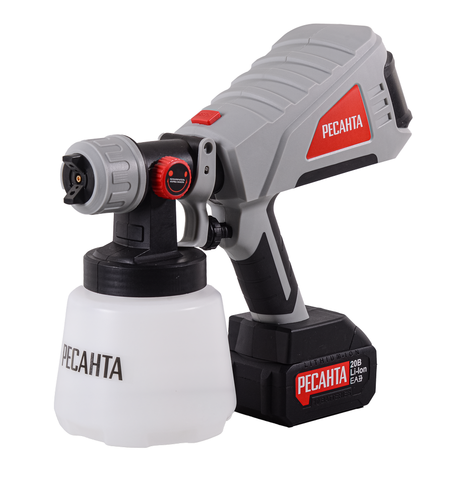Краскопульт аккумуляторный Ресанта АКП-20Li (в комплекте 1 АКБ и ЗУ)