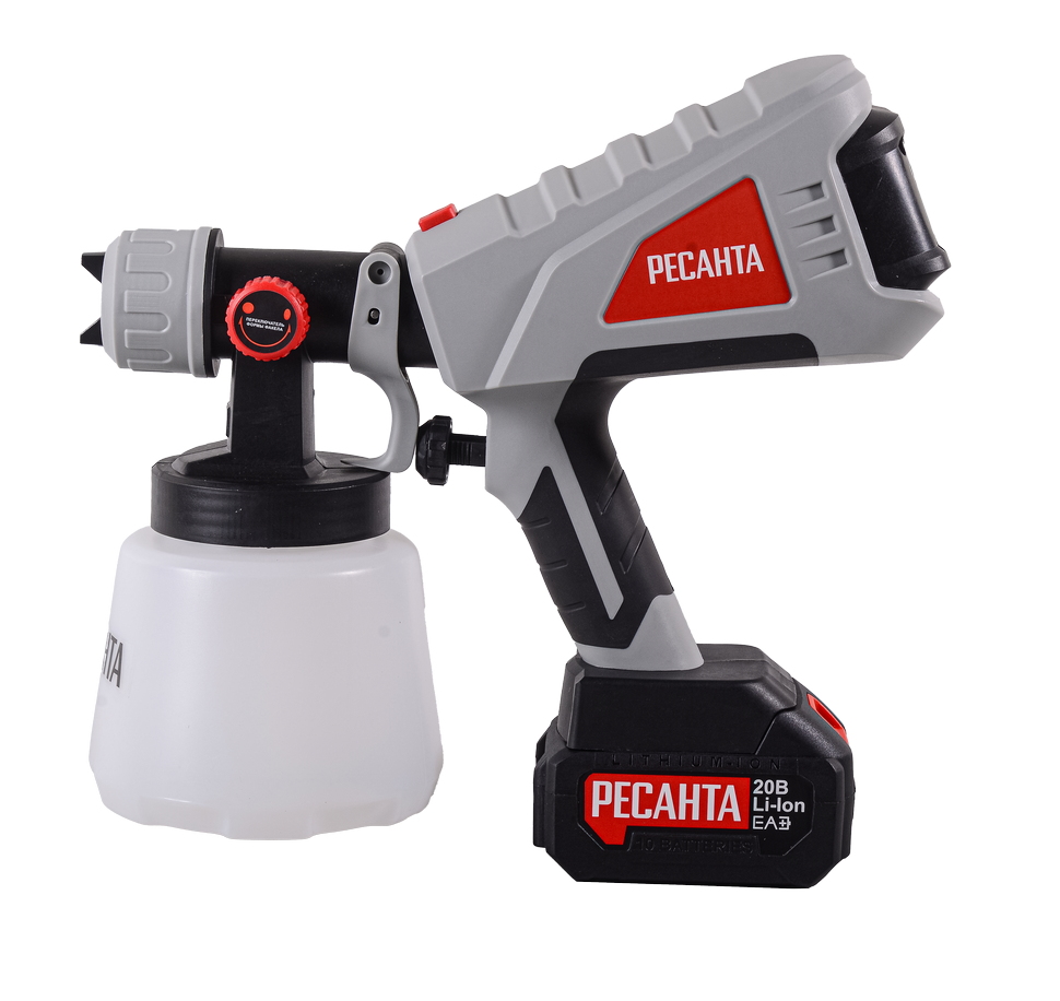 Краскопульт аккумуляторный Ресанта АКП-20Li (в комплекте 1 АКБ и ЗУ)