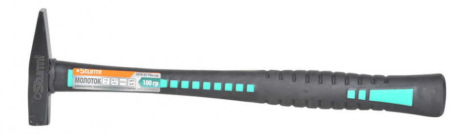 Молоток слесарный, 100 г, кованный боек, фибергласовая рукоятка Sturm!