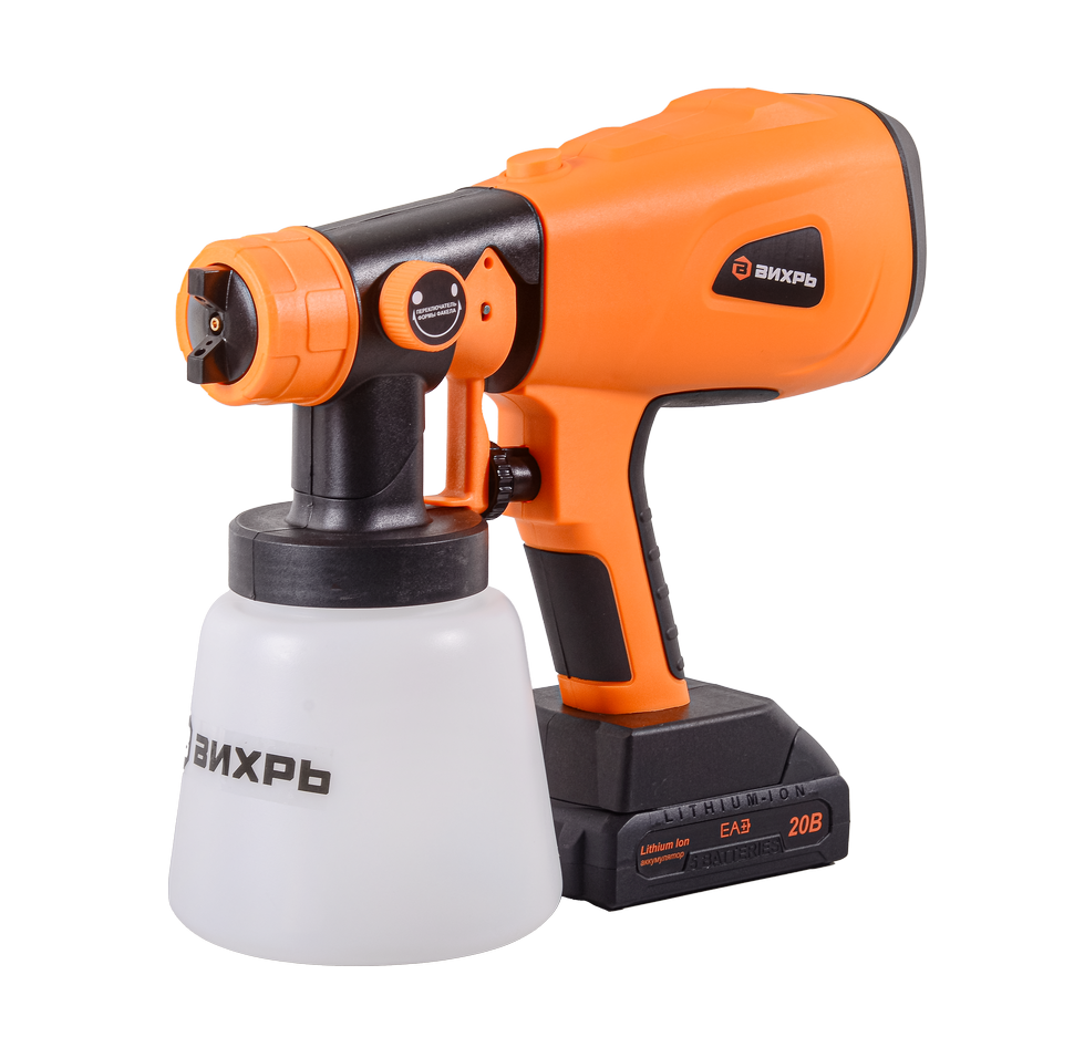 Краскопульт аккумуляторный Вихрь АКП-20Li (в комплекте 1 АКБ и ЗУ)