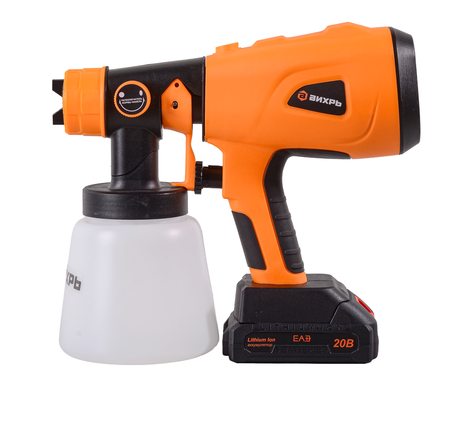 Краскопульт аккумуляторный Вихрь АКП-20Li (в комплекте 1 АКБ и ЗУ)