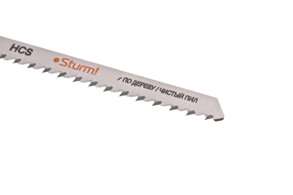 Пилки для лобзика по дереву T101B, 2 шт, 100х75мм, шаг зуба 2,5мм, чистый прямой рез, HCS, Sturm!