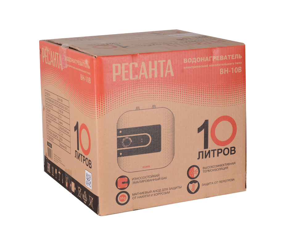Водонагреватель накопительный ВН-10В Ресанта