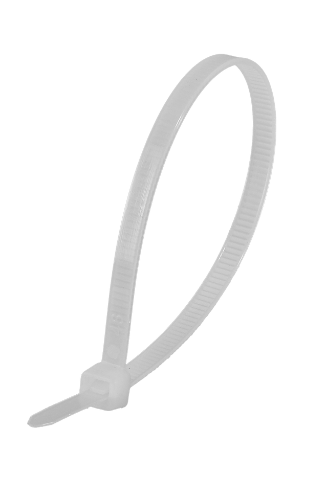 Хомуты нейлоновые (стяжки) белые 100 шт. Вихрь 4,8*200 Б