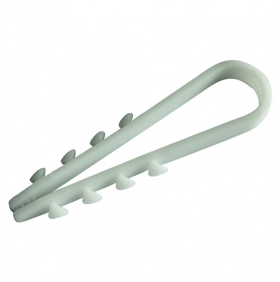 Дюбель-хомут для круглого кабеля 5-10мм бел. (уп.100шт) в Ростове-на-Дону в Ростове-на-Дону