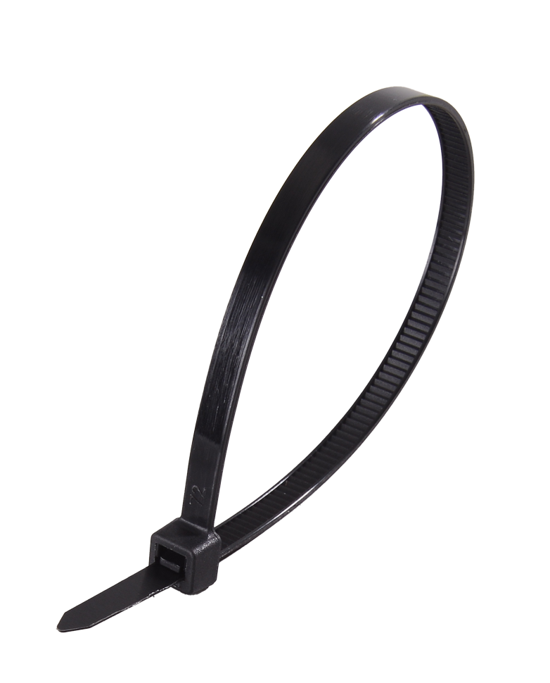 Хомуты нейлоновые (стяжки) черные 100 шт. Вихрь 4,8*200 Ч