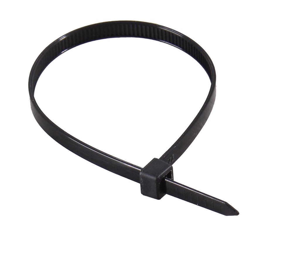 Хомуты нейлоновые (стяжки) черные 100 шт. Вихрь 4,8*200 Ч