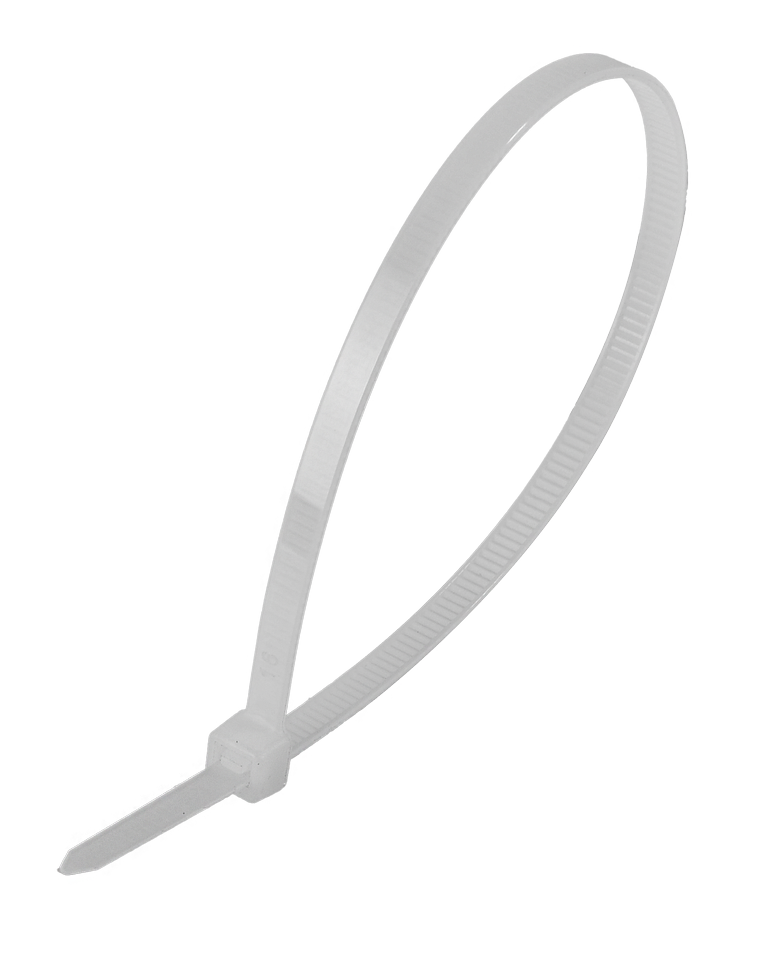 Хомуты нейлоновые (стяжки) белые 100 шт. Вихрь 4,8*250 Б