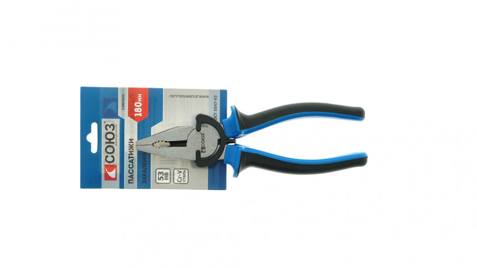 Пассатижи, 180мм, шлифованные, CrV,СОЮЗ