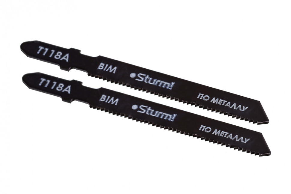 Пилки для лобзика по металлу T118A, 2 шт, 76х51мм, шаг зуба 1,2мм, прямолинейный чистый рез, BIM, St