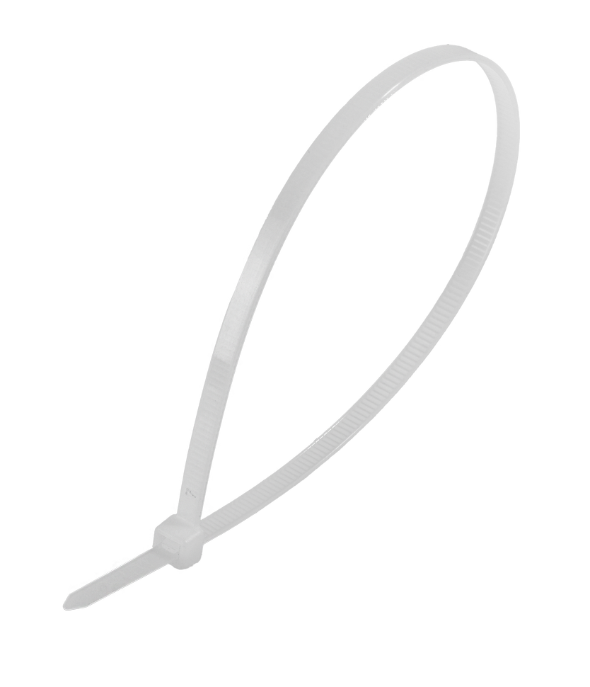 Хомуты нейлоновые (стяжки) белые 100 шт. Вихрь 4,8*300 Б