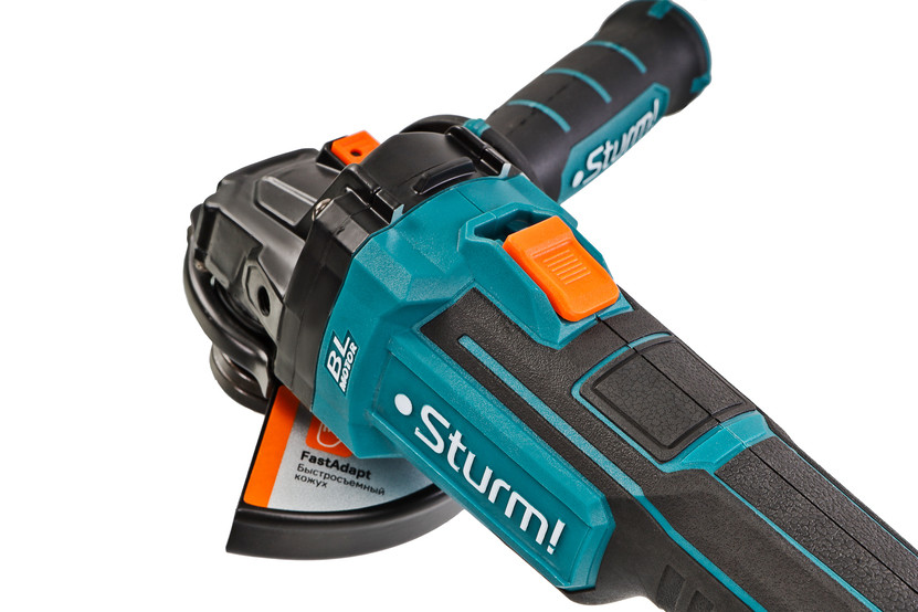 CAG18125BLE  УШМ аккумуляторная б/щ Sturm!, 18В, 1BatterySystem, 125мм, плавн пуск, 1х4Ач,кейс