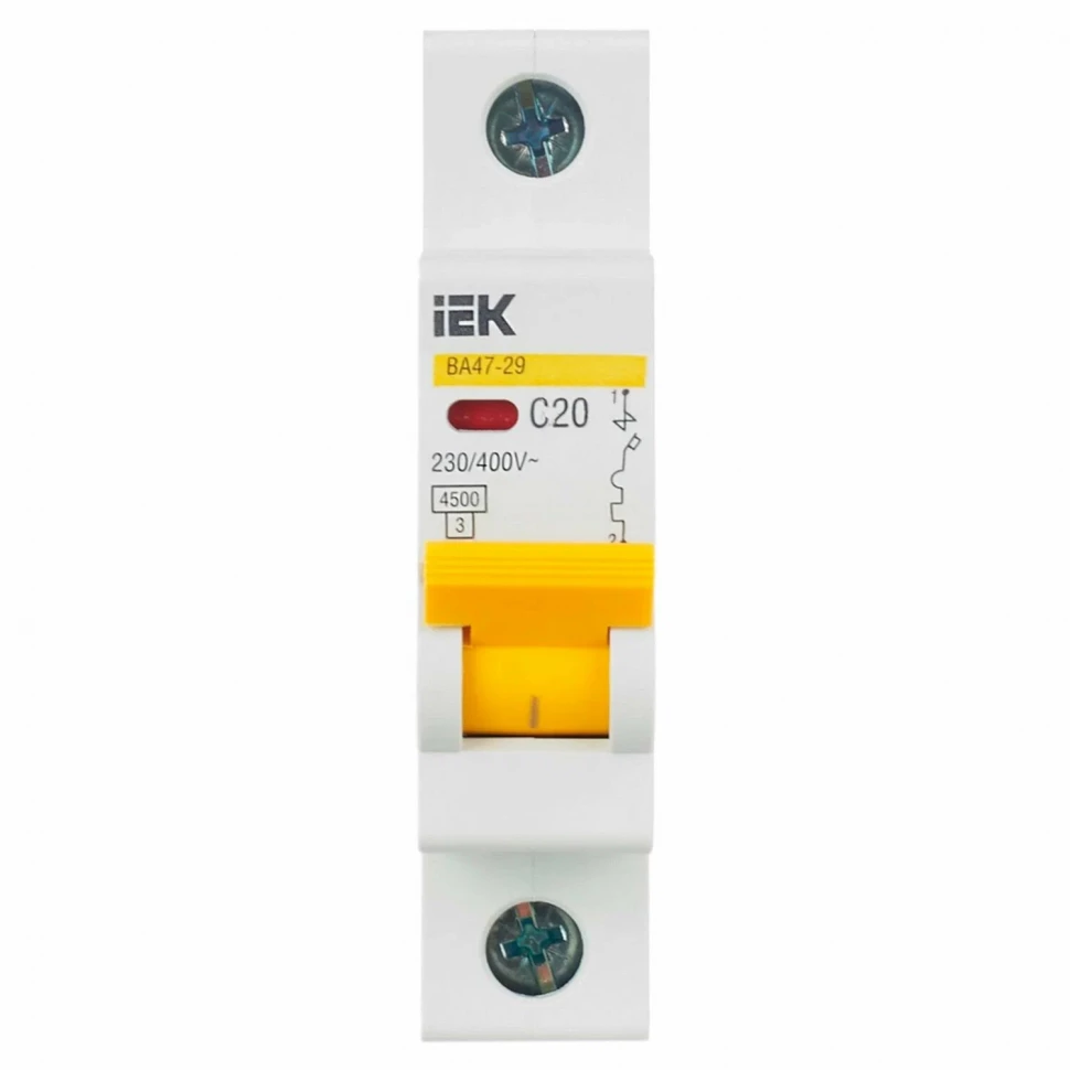 KARAT Авт. выкл. ВА47-29 1P C 20А 4,5кА IEK в Ростове-на-Дону в Ростове-на-Дону