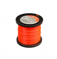 Леска для триммера, d=2.4мм, l=120м, КРУЧЕНЫЙ КВАДРАТ, оранж., БОБИНА, Sturm!