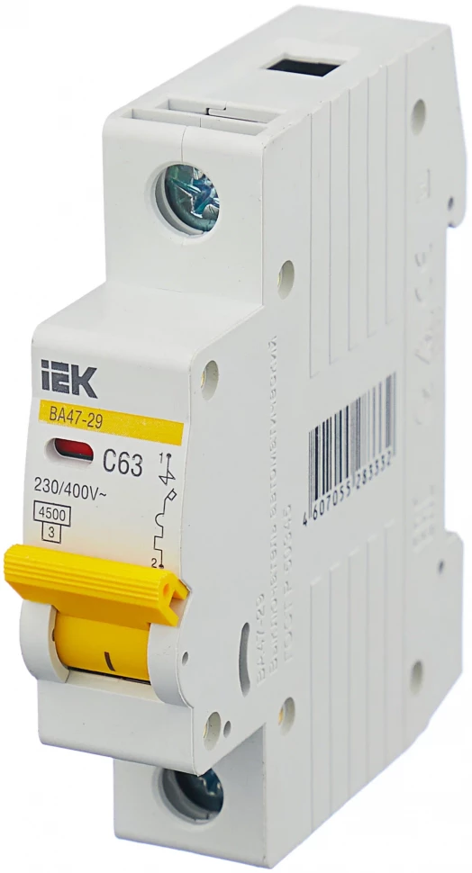 KARAT Авт. выкл. ВА47-29 1P C 63А 4,5кА IEK в Ростове-на-Дону в Ростове-на-Дону