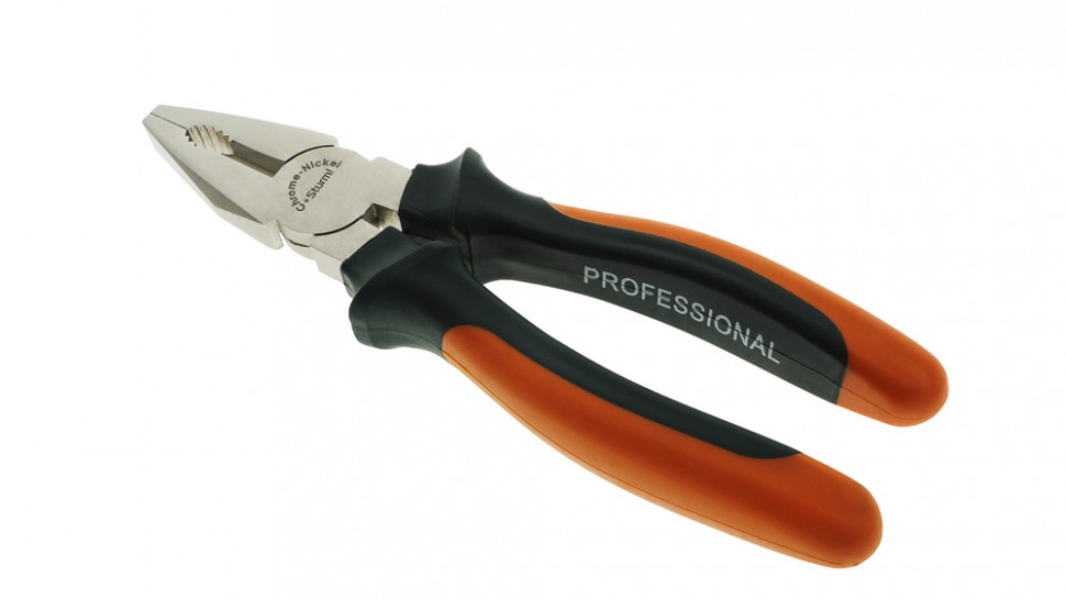 Пассатижи, 200мм, TPR рукоятки, никелированные, Sturm!