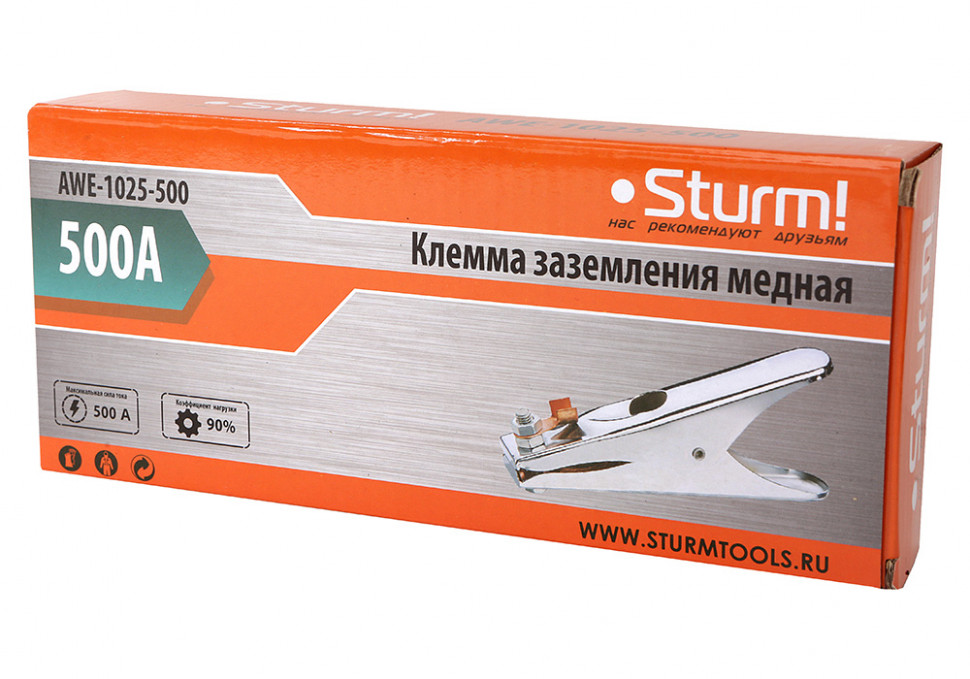 Клемма заземления 500A, медная Sturm!