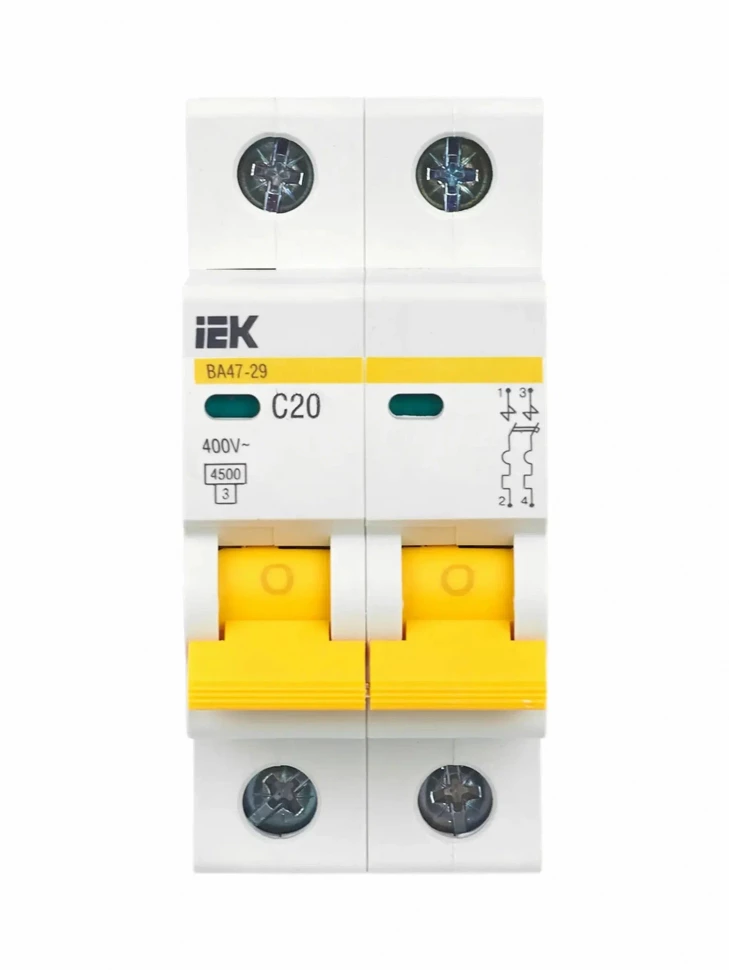KARAT Авт. выкл. ВА47-29 2P C 20А 4,5кА IEK в Ростове-на-Дону в Ростове-на-Дону