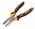 Плоскогубцы (пассатижи), 200мм., никелированные, двухкомпонентные рукоятки, Вихрь