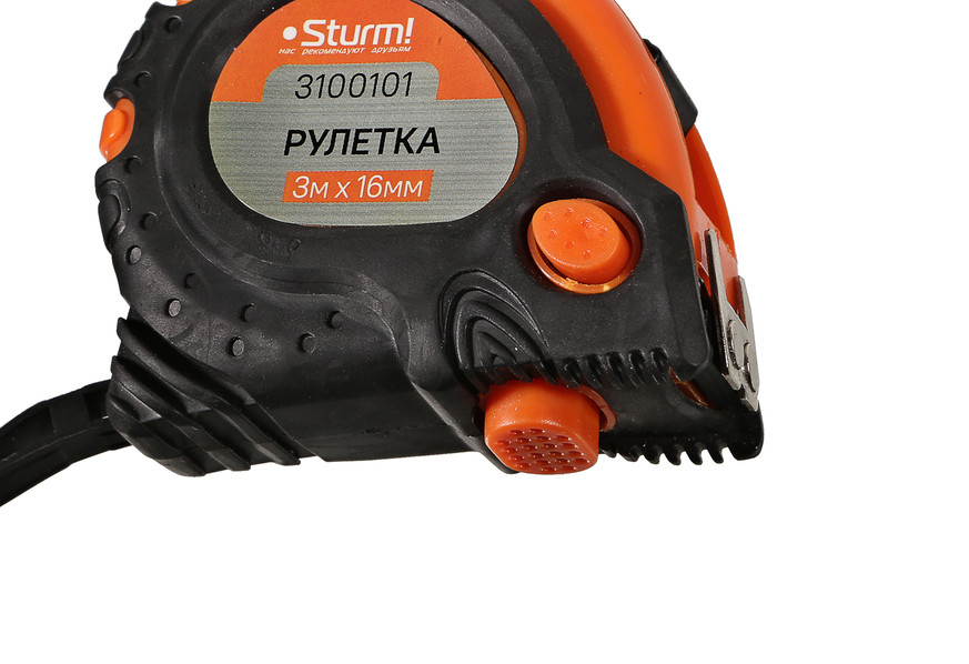 Рулетка 3x16мм, 3 кнопки стопа, двухсторонняя, магнит на зацепе, Sturm! в Ростове-на-Дону в Ростове-на-Дону