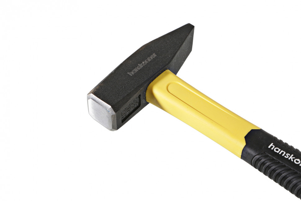 Молоток слесарный, кованый боек, 800 г, фибергласовая рукоятка, Hanskonner