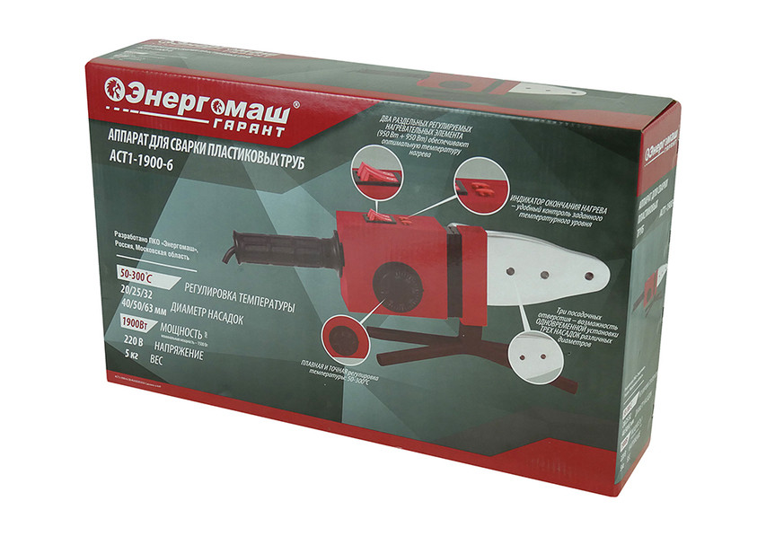 Аппарат для сварки пластиковых труб Энергомаш ГАРАНТ АСТ1-1900-6 в Ростове-на-Дону в Ростове-на-Дону