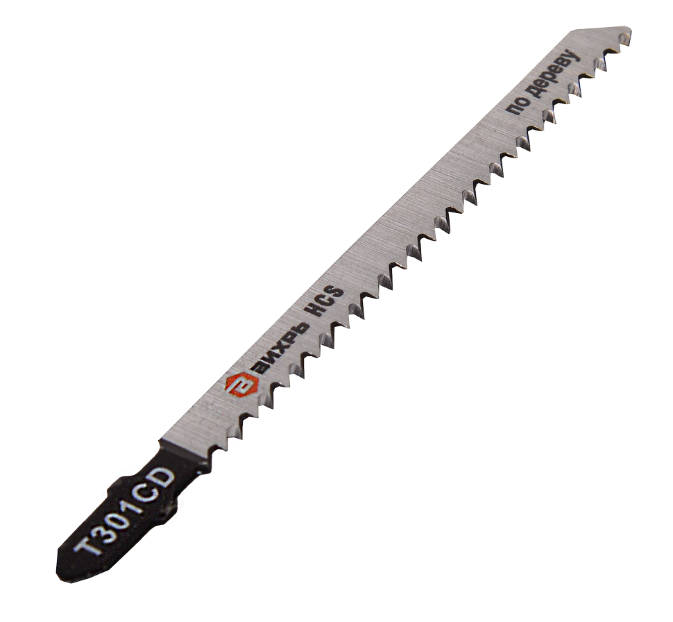 Пилки для лобзика ВИХРЬ Т301CD по дереву, быстрый рез